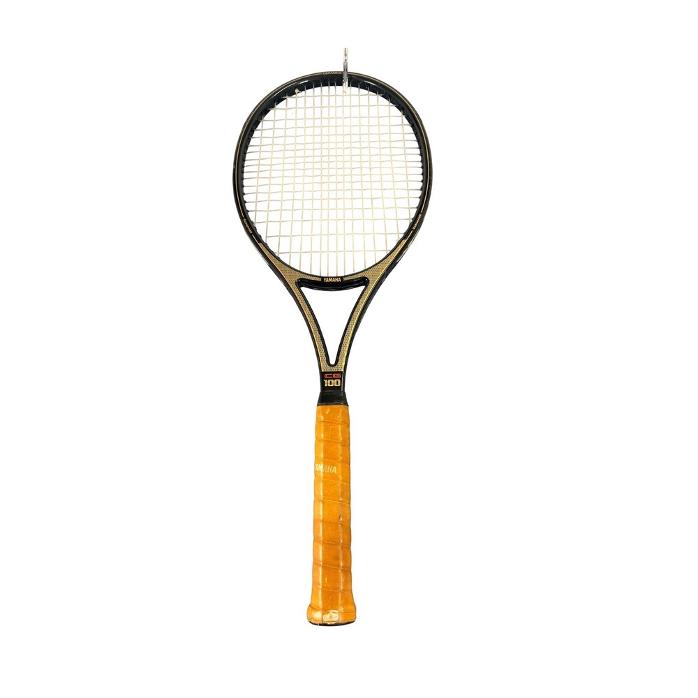Yamaha CG 100 Ceramics Tennis Racquet Black Gold Graphite Mid Size with Cover